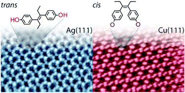 Graphical abstract: Isomerism control of diethylstilbestrol by metal surface induced O–H cleavage