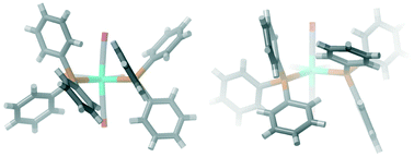 Graphical abstract: Conformational chiral polymorphism in cis-bis-triphenylphosphine complexes of transition metals