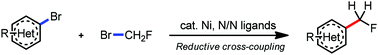 Graphical abstract: Nickel-catalyzed monofluoromethylation of (hetero)aryl bromides via reductive cross-coupling