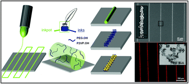 Graphical abstract: Writing chemical patterns using electrospun fibers as nanoscale inkpots for directed assembly of colloidal nanocrystals