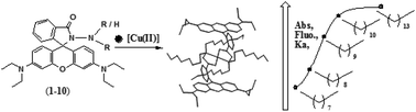 Graphical abstract: Effect of n-alkyl substitution on Cu(ii)-selective chemosensing of rhodamine B derivatives