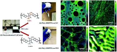 Graphical abstract: Naphthalene flanked diketopyrrolopyrrole: a new conjugated building block with hexyl or octyl alkyl side chains for electropolymerization studies and its biosensor applications