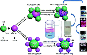 Graphical abstract: Self-assembly of strawberry-like organic–inorganic hybrid particle clusters with directionally distributed bimetal and facile transformation of the core and corona