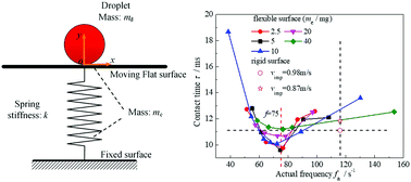 Graphical abstract: Effects of eigen and actual frequencies of soft elastic surfaces on droplet rebound from stationary flexible feather vanes