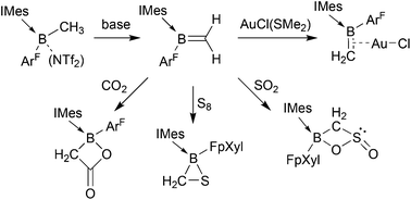 Graphical abstract: A deprotonation pathway to reactive [B] [[double bond, length as m-dash]] CH2 boraalkenes