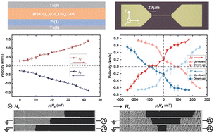 Graphical abstract: A comparative study of the domain wall motion in ferrimagnets (Fe,Co)1−x(Gd,Tb)x