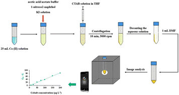 Graphical abstract: Dispersive surfactant micelle-mediated extraction combined with a smartphone-based portable colorimeter: a cost-effective and simple approach for cobalt determination