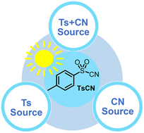 Graphical abstract: Photo-induced radical transformations of tosyl cyanide