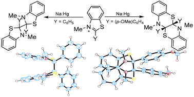 Graphical abstract: Reductive dimerization of benzothiazolium salts