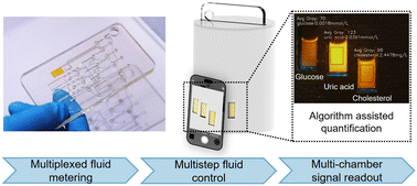 Graphical abstract: A gravity-driven microfluidic metering system for automation of multiplexed bioassays