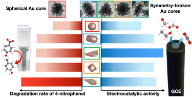 Graphical abstract: Symmetry breaking enhances the catalytic and electrocatalytic performance of core/shell tetrametallic porous nanoparticles