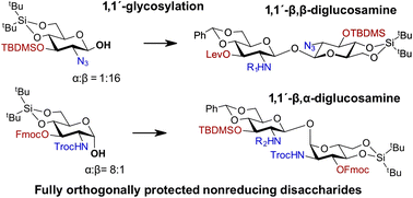 Graphical abstract: Stereoselective 1,1′-glycosylation via reactivity tuning with protecting groups