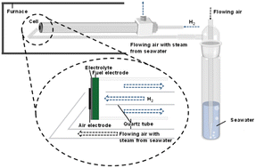 Graphical abstract: Protonic ceramic electrochemical cells for hydrogen production from seawater electrolysis