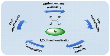 Graphical abstract: Recent advances in iron-catalyzed 1,2-difunctionalization of alkenes
