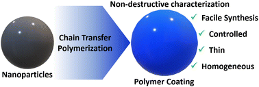 Graphical abstract: Revisiting polymer coatings on nanoparticles: correlation between molecular weight and coating thickness in chain transfer polymerizations