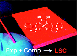 Graphical abstract: Cost-effective solar concentrators based on red fluorescent Zn(ii)–salicylaldiminato complex