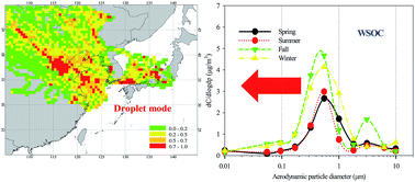 Graphical abstract: Source contributions and potential source regions of size-resolved water-soluble organic carbon measured at an urban site over one year