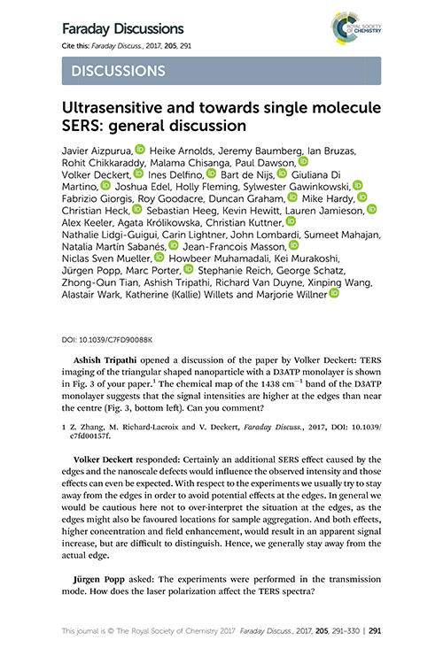 Ultrasensitive and towards single molecule SERS: general discussion