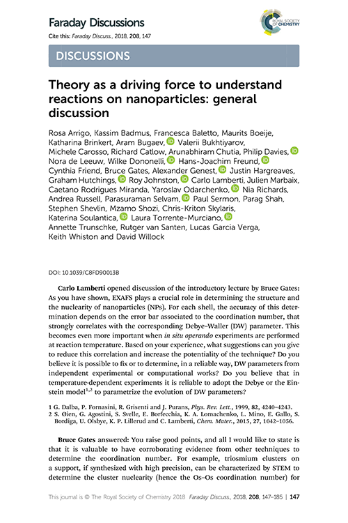 Theory as a driving force to understand reactions on nanoparticles: general discussion