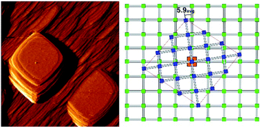 Graphical abstract: Crystal growth of the core and rotated epitaxial shell of a heterometallic metal–organic framework revealed with atomic force microscopy