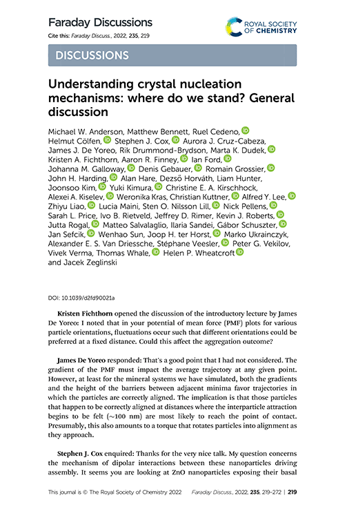 Understanding crystal nucleation mechanisms: where do we stand? General discussion