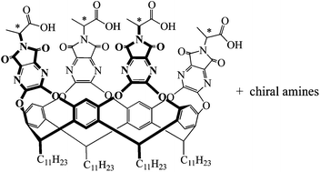 Graphical abstract: Resorcinarene-based cavitands with chiral amino acid substituents for chiral amine recognition