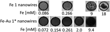Graphical abstract: Electrodeposited Fe and Fe–Au nanowires as MRI contrast agents