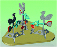 Graphical abstract: Addressing a lattice of rotatable molecular dipoles with the electric field of an STM tip