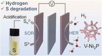 Graphical abstract: Vanadium-regulated nickel phosphide nanosheets for electrocatalytic sulfion upgrading and hydrogen production