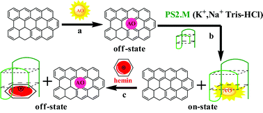Graphical abstract: A label-free DNA reduced graphene oxide-based fluorescent sensor for highly sensitive and selective detection of hemin