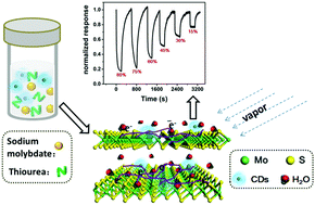 Graphical abstract: Linear humidity response of carbon dot-modified molybdenum disulfide