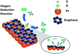 Graphical abstract: Epitaxial and atomically thin graphene–metal hybrid catalyst films: the dual role of graphene as the support and the chemically-transparent protective cap