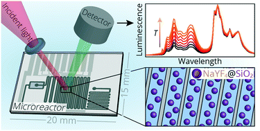 Graphical abstract: Luminescence thermometry for in situ temperature measurements in microfluidic devices