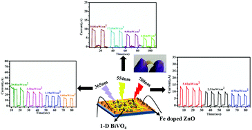 Graphical abstract: An Fe-doped ZnO/BiVO4 heterostructure-based large area, flexible, high-performance broadband photodetector with an ultrahigh quantum yield