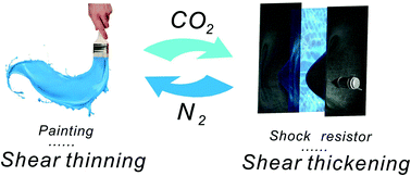 Graphical abstract: CO2-switchable non-Newtonian fluids