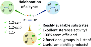 Graphical abstract: Haloboration: scope, mechanism and utility