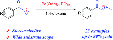 Graphical abstract: Palladium-catalyzed stereoselective ring-opening reaction of aryl cyclopropyl ketones