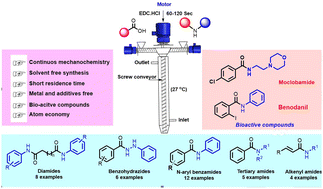 Graphical abstract: Direct amidation of acids in a screw reactor for the continuous flow synthesis of amides