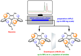 Graphical abstract: C 2-Symmetric atropisomeric N-heterocyclic carbene–palladium(ii) complexes: synthesis, chiral resolution, and application in the enantioselective α-arylation of amides