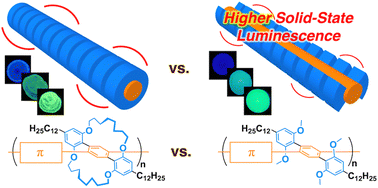 Graphical abstract: Self-encapsulation or picket-fence? An answer to molecular designs of highly solid-state luminescent conjugated polymers