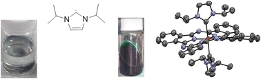 Graphical abstract: Inducing ring distortions in unsubstituted metallophthalocyanines using axial N-heterocyclic carbenes