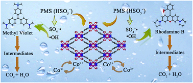 Graphical abstract: Nitrogen-rich cobalt metal–organic framework as a heterogeneous catalyst for the degradation of organic dye pollutants in water via peroxymonosulfate activation