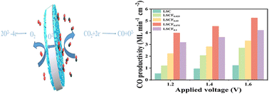 Graphical abstract: In situ exsolved Fe nanoparticles enhance the catalytic performance of perovskite cathode materials in solid oxide electrolytic cells