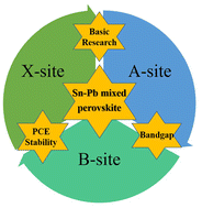 Graphical abstract: Effect of ABX3 site changes on the performance of tin–lead mixed perovskite solar cells