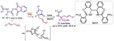 Graphical abstract: Pd-catalyzed asymmetric allylic alkylation of N-hydroxyphthalimide esters with allyl acetates