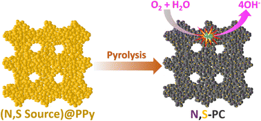 Graphical abstract: Rational design of an N,S-dual-doped metal-free catalyst from PPy for efficient electrochemical oxygen reduction