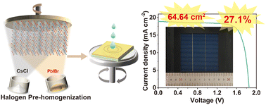 Graphical abstract: Halogen anion pre-homogenization of sequentially deposited wide bandgap perovskites for commercial textured perovskite/silicon tandem solar cells