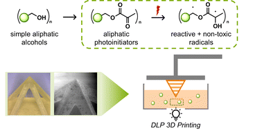 Graphical abstract: Bridging the gap between performance and biocompatibility: non-toxic, multifunctional aliphatic photoinitiators based on α-ketoesters for lithography-based manufacturing applications