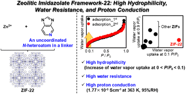 Graphical abstract: Zeolitic imidazolate framework-22: high hydrophilicity, water resistance, and proton conduction