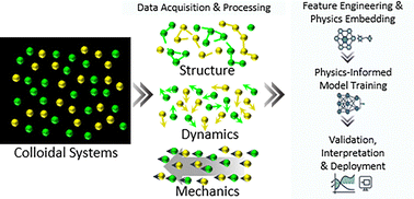 Graphical abstract: Colloidal systems as experimental platforms for physics-informed machine learning